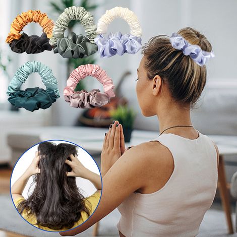 Lot de 2 Bigoudis sans chaleur Bandeau pour Boucles de Nuit, Bigoudi Tresse Cheveux Ondulés, Coiffure sans Dommage (1/5)