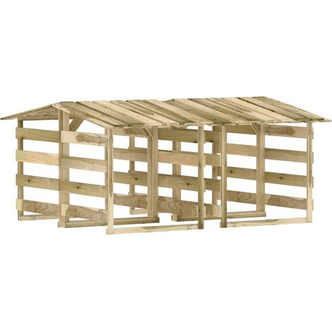 Pergolas avec toits 4 pcs 100x90x100 Bois de pin imprégné (1/5)