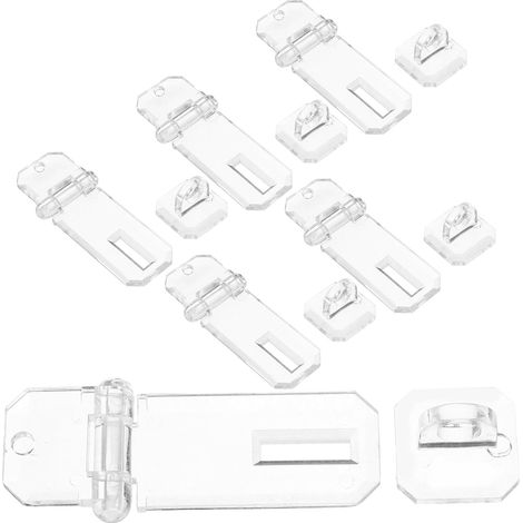Lot de 6 loquets sécurité transparents en acrylique pour boîtes à (1/5)