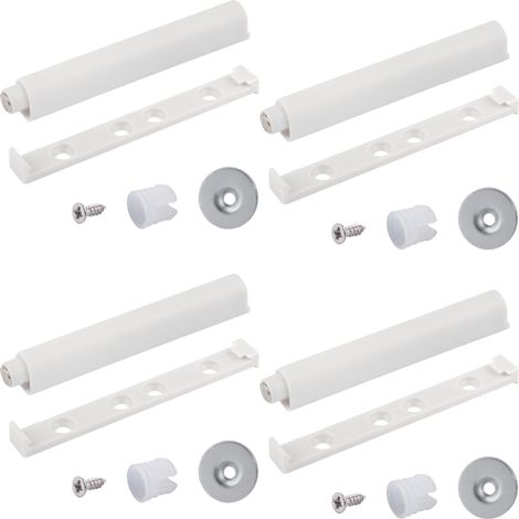 cyclingcolors 4x Push Pull per Ante Push to Open Chiusura Magnetica per Ante Mobili e Cassetti, Bianco