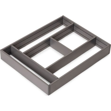 Emuca Alumount Organizador de cajones gris antracita 450x500 (1/5)