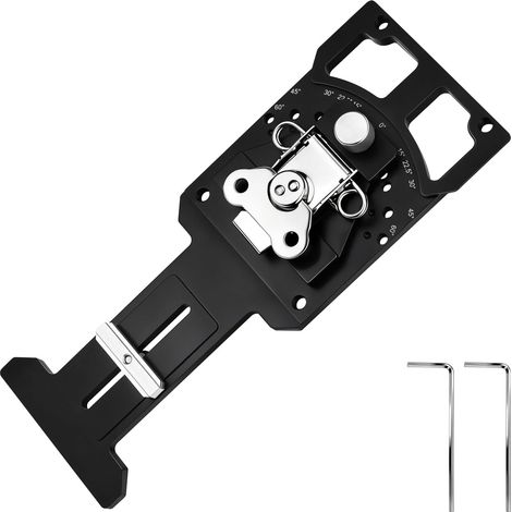 Rail de guidage carré réglable avec butée d'angle rapide et positive de -60° à 60°, scie circulaire sur rail pour des coupes en biseau précises, rail de guidage compatible (Scie à onglet réglable) (1/5)