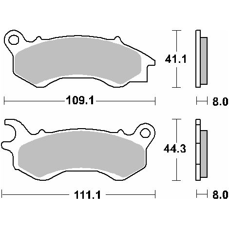 Plaquettes de frein SBS KH603 MAXI CARBON TECH NOIRES COMPATIBLES AVEC : HONDA NSC/PCX/SCV, PEUGOET DJANGO AVANT