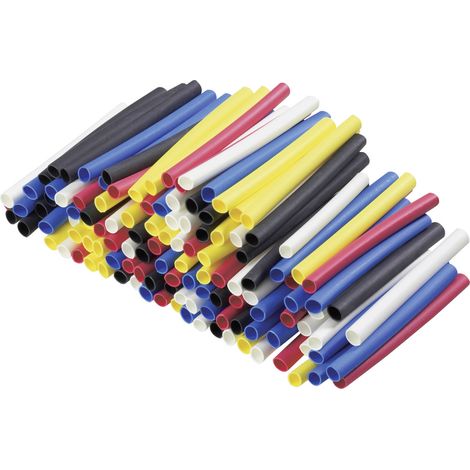 DSG Canusa 8011030990 Schrumpfschlauchsortiment 2.40 mm 1.20 mm Schrumpfrate:2:1 125 St.