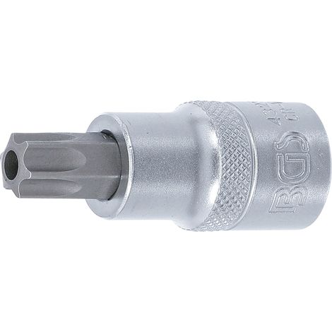 Punta de vaso entrada 12,5 mm (1/2") perfil en T (para Torx) con perforación T55