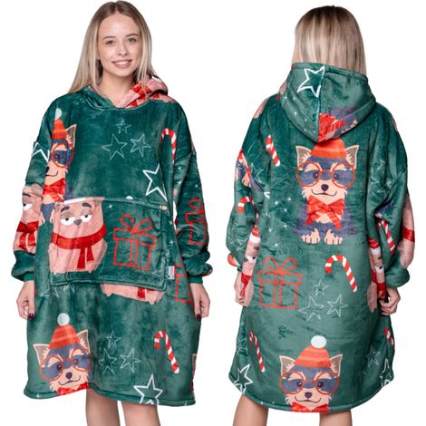 Sweat-shirt couverture oversize chaud et épais 2 en 1 XXL pour chiens à fourrure [KB-W13] (1/5)