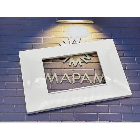 PLACCA 6003-01 3P BIANCO/VMR-PLN TECNOPOLIMERO (1/4)