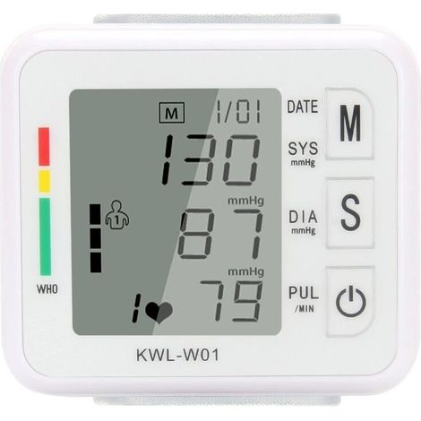 Sphygmomanometer, Blood Pressure Monitor, LCD Wrist Blood Pressure Monitor with Auto Inflation and Exhaust Portable Size