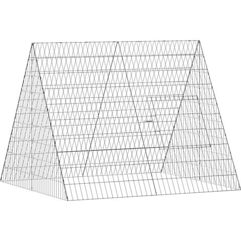 Rabbit Cage Silver 110 x 100 x 85 cm Galvanised Steel vidaXL