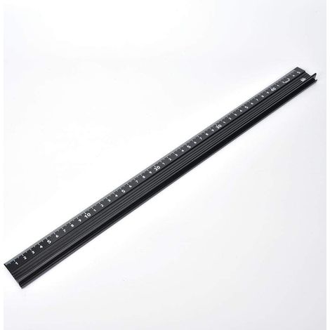 L-förmiger Schneidelineal aus Aluminiumlegierung, sicheres Mess- und Zeichenwerkzeug für Bastelarbeiten, zum Messen von Leder (45 cm)