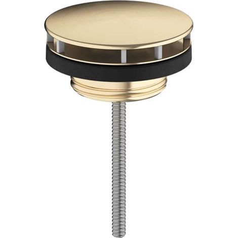 Hansgrohe – Ablaufventil für Waschtische ohne Überlauf – Edelstahl Ablaufstopfen – Anschluss G 1 1⁄4 – Bronze gebürstet – 50001140 (1/2)