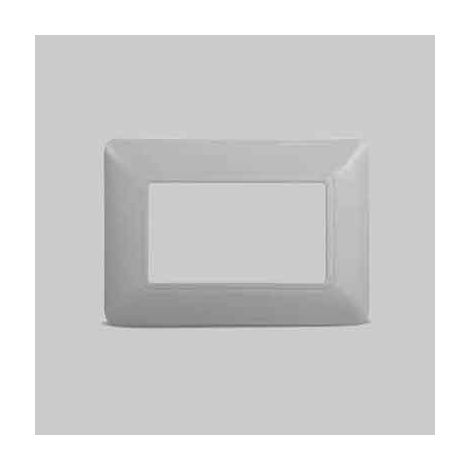 Placca coprinterruttori silver 'solar' 3 moduli ELETTROIT
