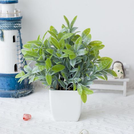 Bonsai Artificiel - Plante Décorative en Plastique - Pour Intérieur Chambre Bureau Jardin - 19 x 20 cm - 1 Pièce (1/5)