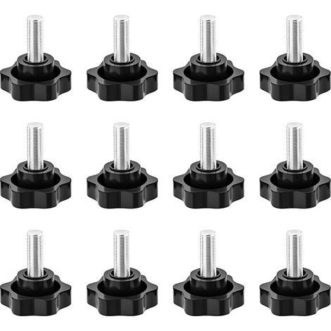 Bouton de Serrage M8, Vis de Serrage, Vis de Pouce, Vis à Tête Étoilée, Boutons de Serrage, Bouton Moleté à Filetage, Vis à Poignée Étoilée, Moletée Bouton, pour Mécanique, L'industrie (1/5)