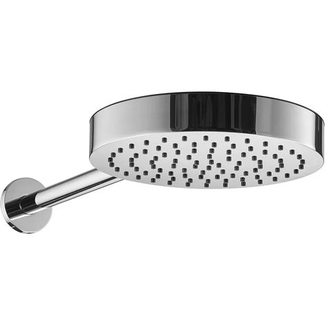 Soffione doccia cromato 25 con spessore 4 cm e braccio in acciaio (1/2)