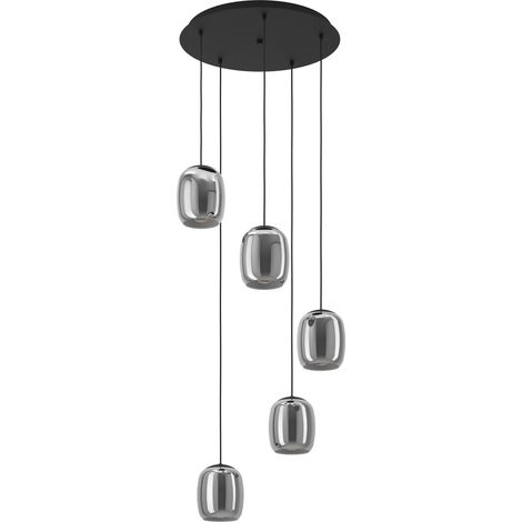 Suspension luminaire Ciampino, lustre élégant à 5 lampes pour salon et (1/5)