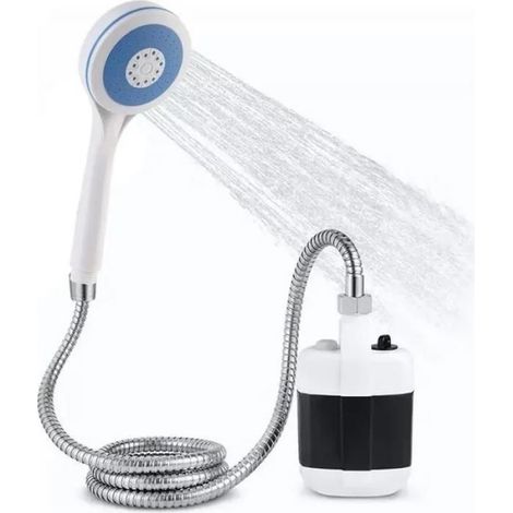 Pompe de douche portable pour camping pompe de douche rechargeable par USB portable étanche avec tête pour randonnée sac à dos (1/5)