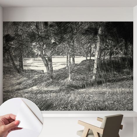 Tapete Selbstklebend - Fototapete mit Motiv - Wandtapete modern - Wanddeko Ruhige Landschaft 152x104 cm