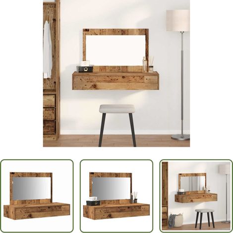 Schminktisch mit Spiegel - Schminktisch mit Speicher Braun 100 x 40 x 70 cm Holzwerkstoff (1/5)