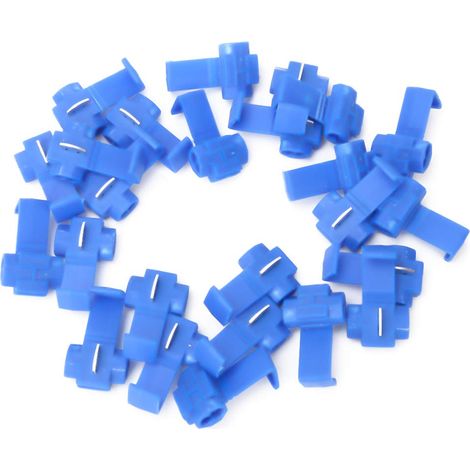 25 pièces bleu connecteur de fil à encliqueter à épissure rapide sans soudure 0.75-2.5mm/AWG 14 à 18.