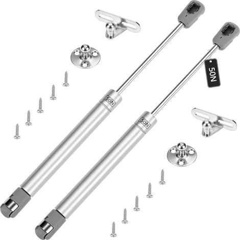 ® 2PCS Vérins à Gaz pour Cuisines - 50N/5kg, 27cm - Vérins Hydraulique pour Amortisseur de Porte d' Placard (1/5)