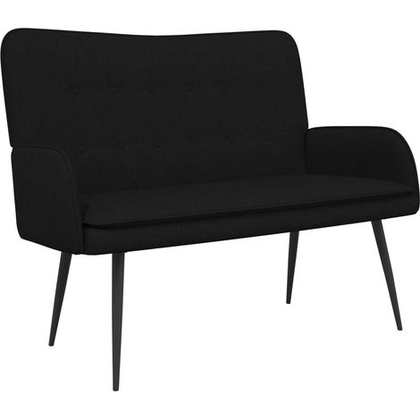 2-Seater Sofa Black 115 x 61 x 87 cm Fabric vidaXL (1/5)