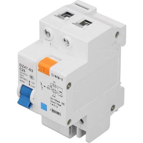 1P+N 25A 230V/400V DZ47LE-63 C25 Fehlerstromschutzschalter, Erdschlussschutz, automatischer Schalter, 25 Ampere modularer Leistungsschalter, Überlast- und Kurzschlussschutz. (1/5)