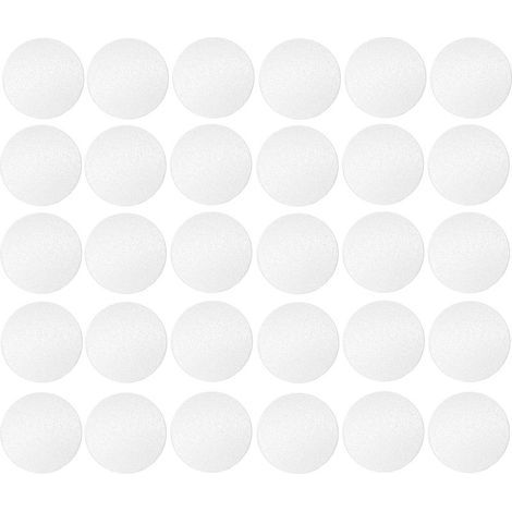 30x Cache vis adhésif autocollant diamètre 20mm bouchon trou meuble table chaise maison, blanc PE (1/3)