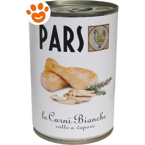 PARS Dog&Cat Cotte al Vapore Carni Bianche - Lattina 400 Gr -
