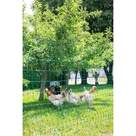 Red para aves de corral KERBL 25 m - 106 cm - punta doble - verde - no eléctrica