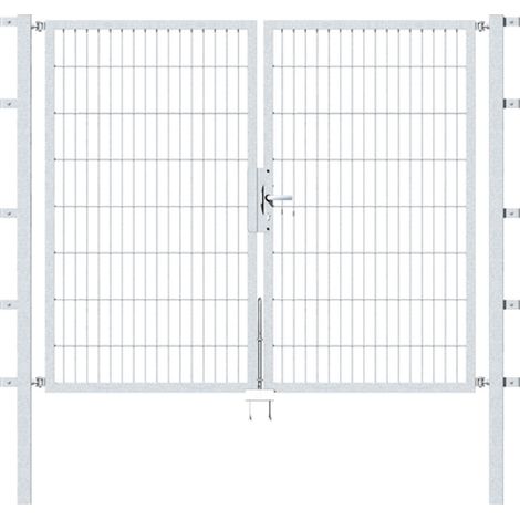 ALBERTS Doppeltor Flexo, feuerverzinkt, lichte BxH2000x1600, PF60x60/2100mm (1/3)