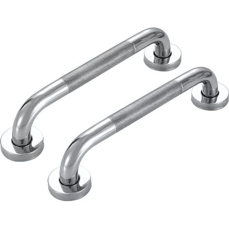 2 Pcs Barres D'Appui de Salle de Bain Maintien Poignée de Douche en Acier Inoxydable pour Baignoires Toilettes Escaliers - 30cm (1/5)