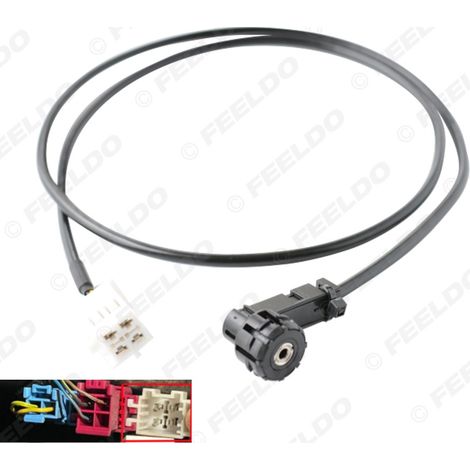 Compatible avec le faisceau de câblage auxiliaire Mercedes-Benz Classe C W203, câble adaptateur AUX, câble de conversion AUX 4 broches pour systèmes audio et vidéo de voiture.