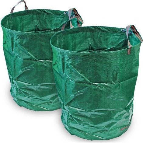 CampTeck 2x 500L Hochleistungs-Gartenabfallsäcke, wiederverwendbare Gartensäcke für Gras und Laub - Ywey (1/4)