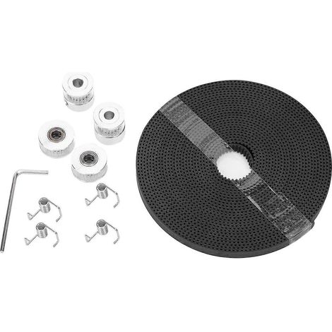 Poulie de distribution GT2 à 20 dents avec trou intérieur + ressort de torsion, accessoire pour imprimante 3D (2)