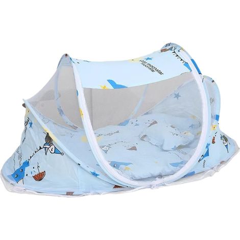 Tente de Moustiquaire pour Bébé, Design de Voyage Léger, Compact et Portable, étoiles de dessin animé (1/2)