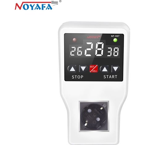 Contrôleur de température à interrupteur NOYAFA NF-567, affichage numérique, régulateur intelligent entièrement automatique, prise pour sonde de température (1/5)