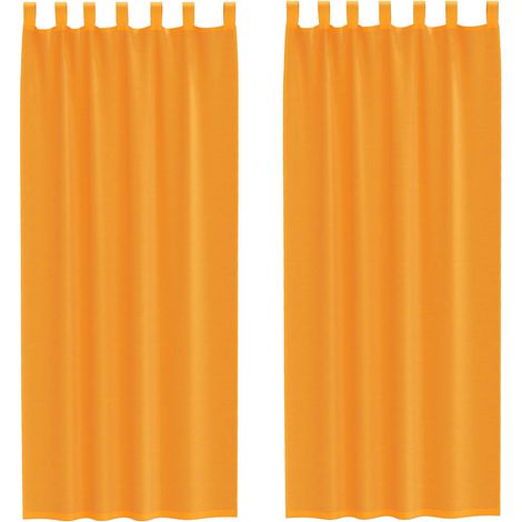 Maison Exclusive - Tende in Voile con Passanti 2 pz Arancio 140x260 cm