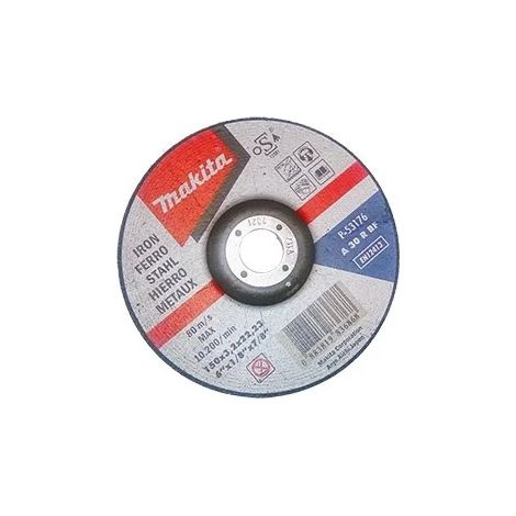 Makita Disco a centro depresso per metallo 10 Pz. - 180x3,2x22 mm