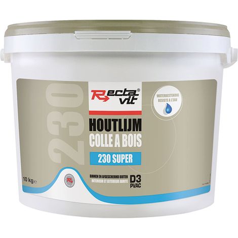 Colle blanche à bois milieu humide - Contenance : 10 kg - RECTAVIT