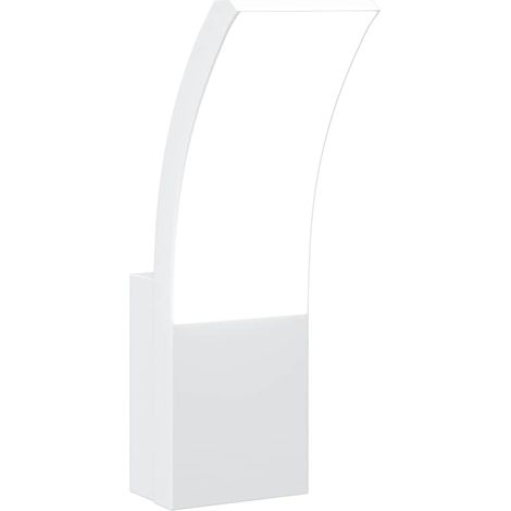 Applique murale LED d'extérieur 7 x 4,5 x 23 cm ambiance cosy design moderne en aluminium blanc (1/5)