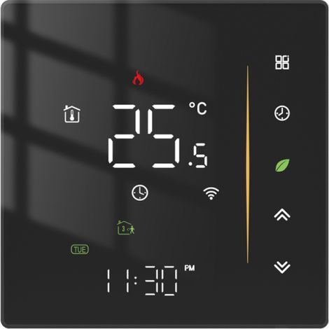 Contrôleur de température intelligent à affichage numérique, thermostat multifonctionnel pour chauffage au sol (eau/électrique) et chaudière (eau/gaz), compatible avec Google Assistant. (1/5)