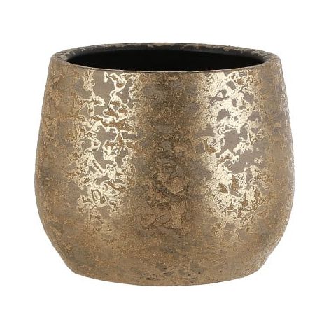 Mica Decorations Blumentopf Terracotta Clemente Ø 25,5 x 20 cm gold (1/2)