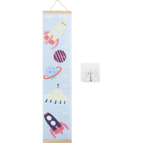 Toise murale amovible pour enfants, règle de hauteur décorative suspendue, tableau de croissance enfant (2) (1/5)