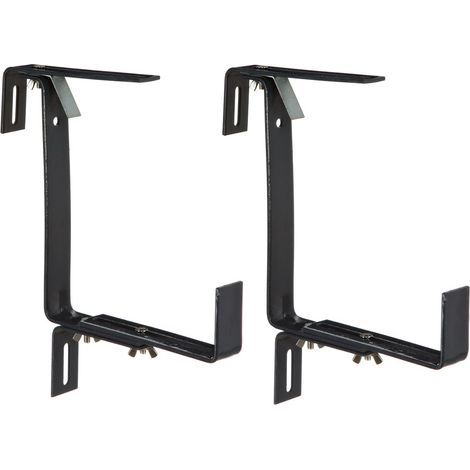 Lot de 2 Supports pour jardinière en métal Anthracite