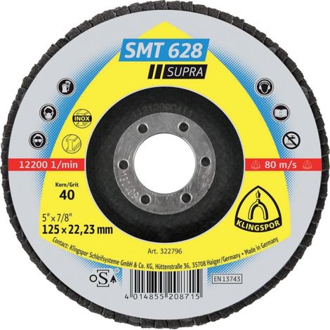 Disco de cizallar SMT628 125mm Grano 80 Klingspor