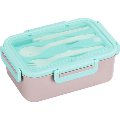 Große Bento-Lunchbox (1400 ml) aus lebensmittelechtem PP – Gitterdesign, tragbar für Büro, Schule oder Zuhause, ideal für Studenten, umweltfreundlich (1/5)