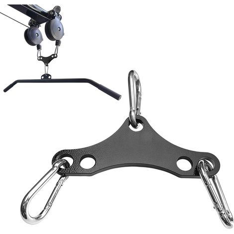 Adaptateur en pour Machine À Câble Connecteur Poulie Fitness Robuste Accessoire Tirage Latéral Avec 2 Crochets Pour Exercices Dos Et Biceps En Gym Maison Dortoir (1/5)
