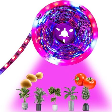 LED Plant Grow Strip Light DC 12V IP20 Full Spectrum SMD 5050 Red Blue 4:1 Rope Lights for Aquarium Greenhouse (1/3)