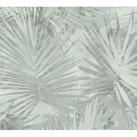 Papier peint Jungle Bleu canard Linen Style A.S. Création (1/5)